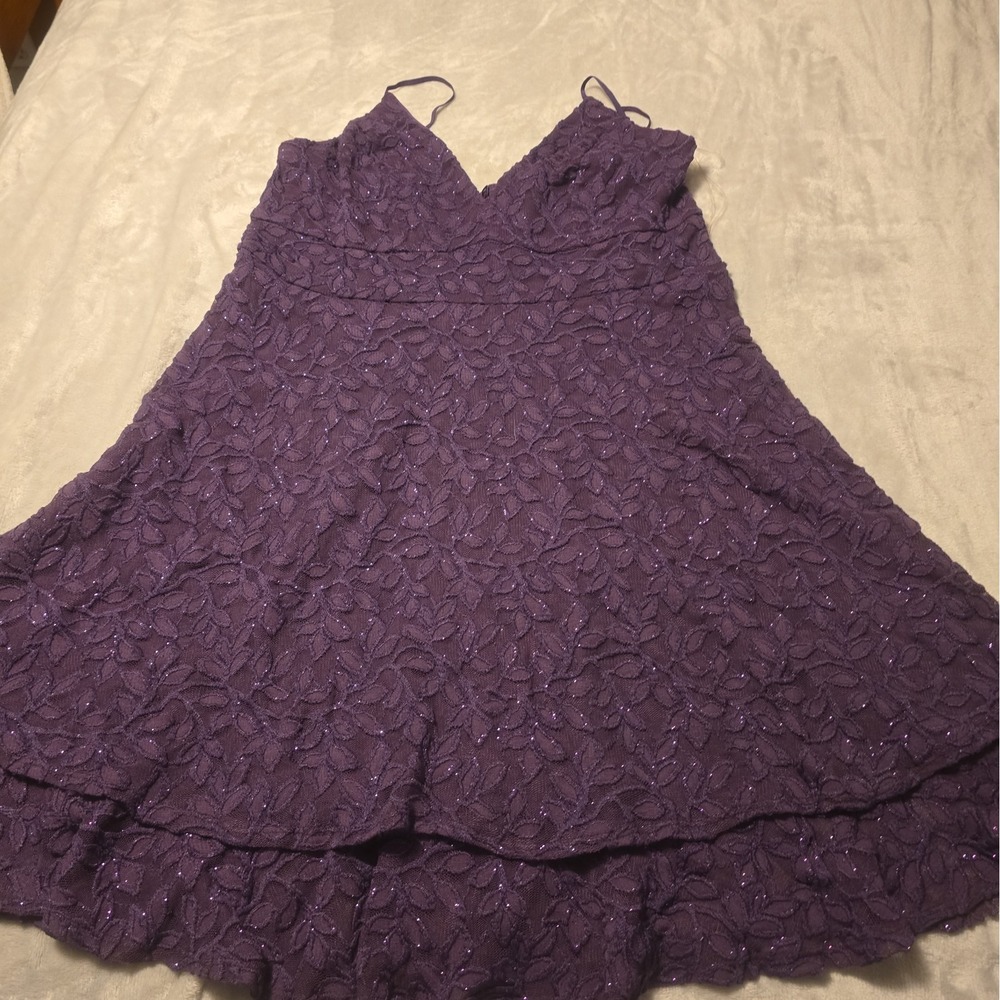 Emerald Sunday Homecoming Purple Lace Dress Plum Dance Semi-formal Prom Party